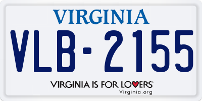 VA license plate VLB2155