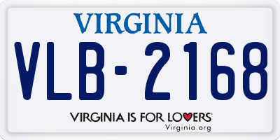 VA license plate VLB2168