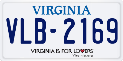 VA license plate VLB2169