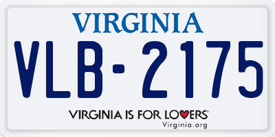 VA license plate VLB2175