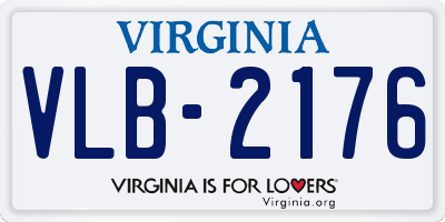 VA license plate VLB2176