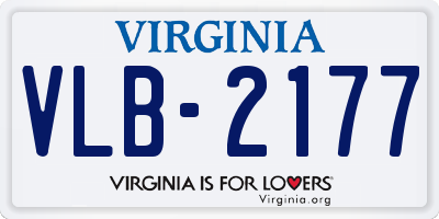 VA license plate VLB2177