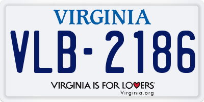 VA license plate VLB2186