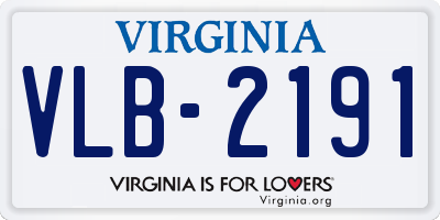 VA license plate VLB2191