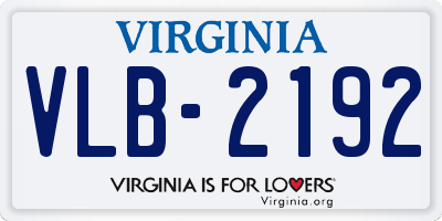 VA license plate VLB2192