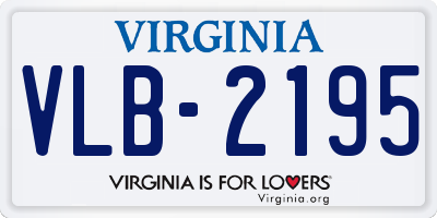 VA license plate VLB2195