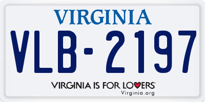 VA license plate VLB2197