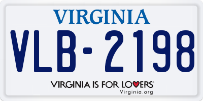 VA license plate VLB2198