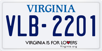 VA license plate VLB2201