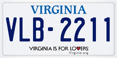 VA license plate VLB2211