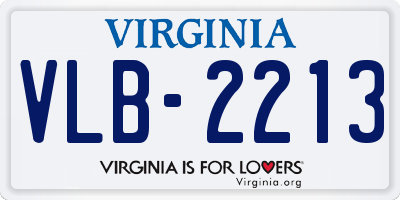 VA license plate VLB2213