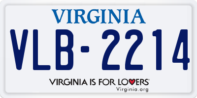 VA license plate VLB2214