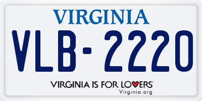 VA license plate VLB2220