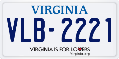 VA license plate VLB2221