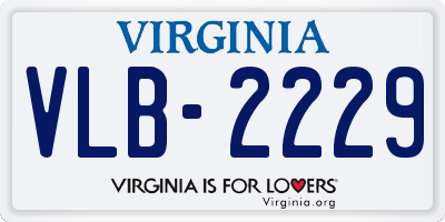VA license plate VLB2229