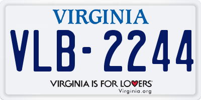 VA license plate VLB2244