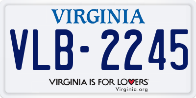 VA license plate VLB2245
