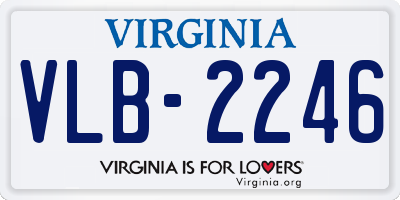 VA license plate VLB2246