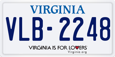 VA license plate VLB2248