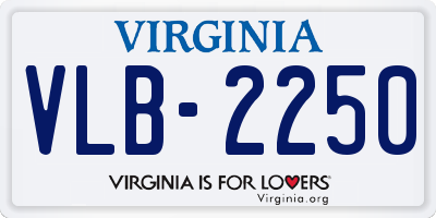 VA license plate VLB2250