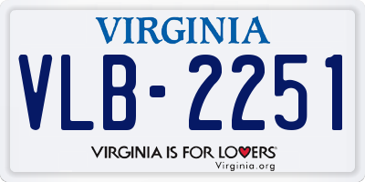 VA license plate VLB2251