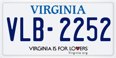 VA license plate VLB2252