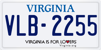 VA license plate VLB2255