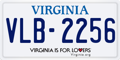 VA license plate VLB2256