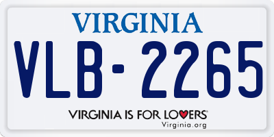 VA license plate VLB2265