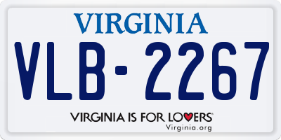 VA license plate VLB2267