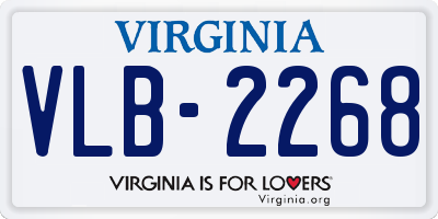 VA license plate VLB2268