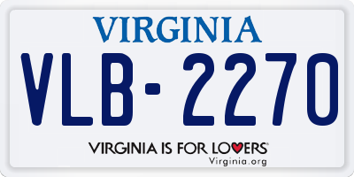 VA license plate VLB2270