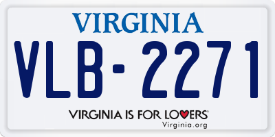 VA license plate VLB2271