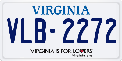 VA license plate VLB2272