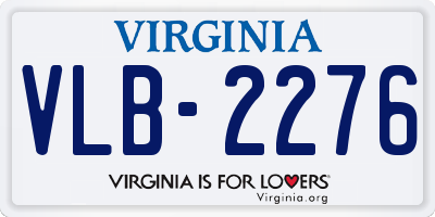 VA license plate VLB2276