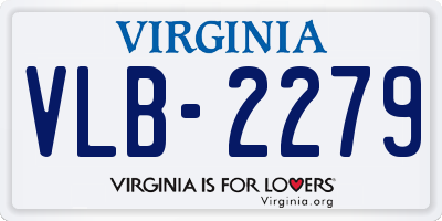 VA license plate VLB2279