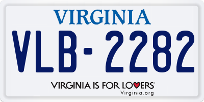 VA license plate VLB2282