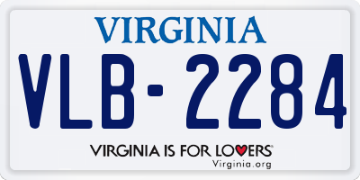 VA license plate VLB2284