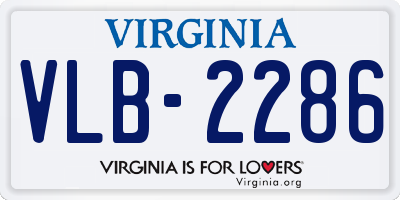VA license plate VLB2286