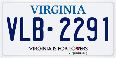 VA license plate VLB2291