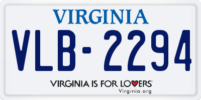 VA license plate VLB2294