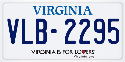 VA license plate VLB2295
