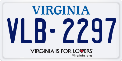 VA license plate VLB2297