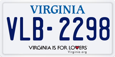VA license plate VLB2298