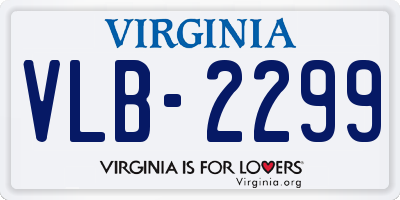 VA license plate VLB2299
