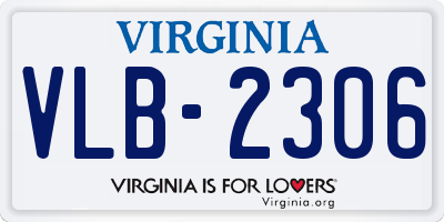 VA license plate VLB2306