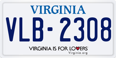 VA license plate VLB2308