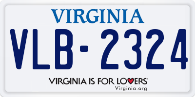 VA license plate VLB2324