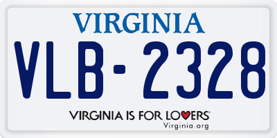 VA license plate VLB2328