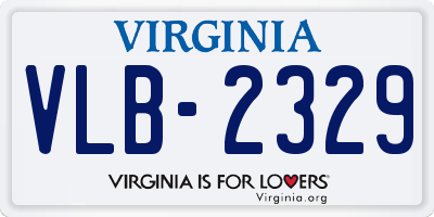VA license plate VLB2329